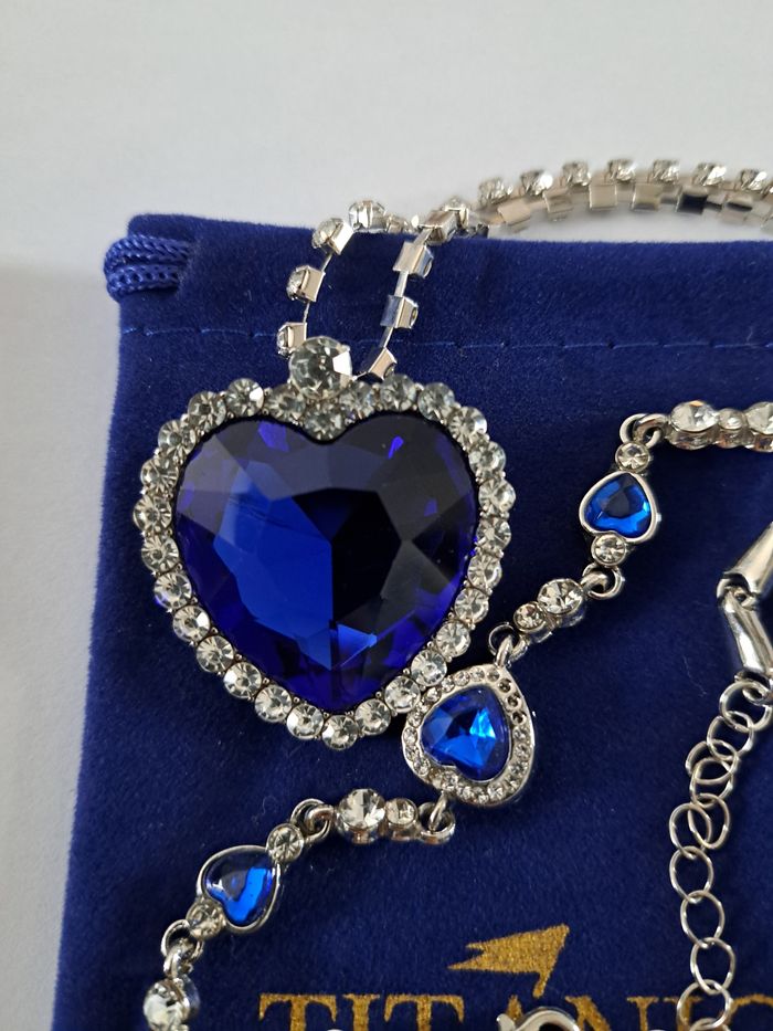 Lot Coeur de l'océan Titanic bracelet et pendentif vendu avec une pochette - photo numéro 2