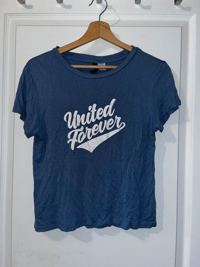 T-shirt bleu, taille S