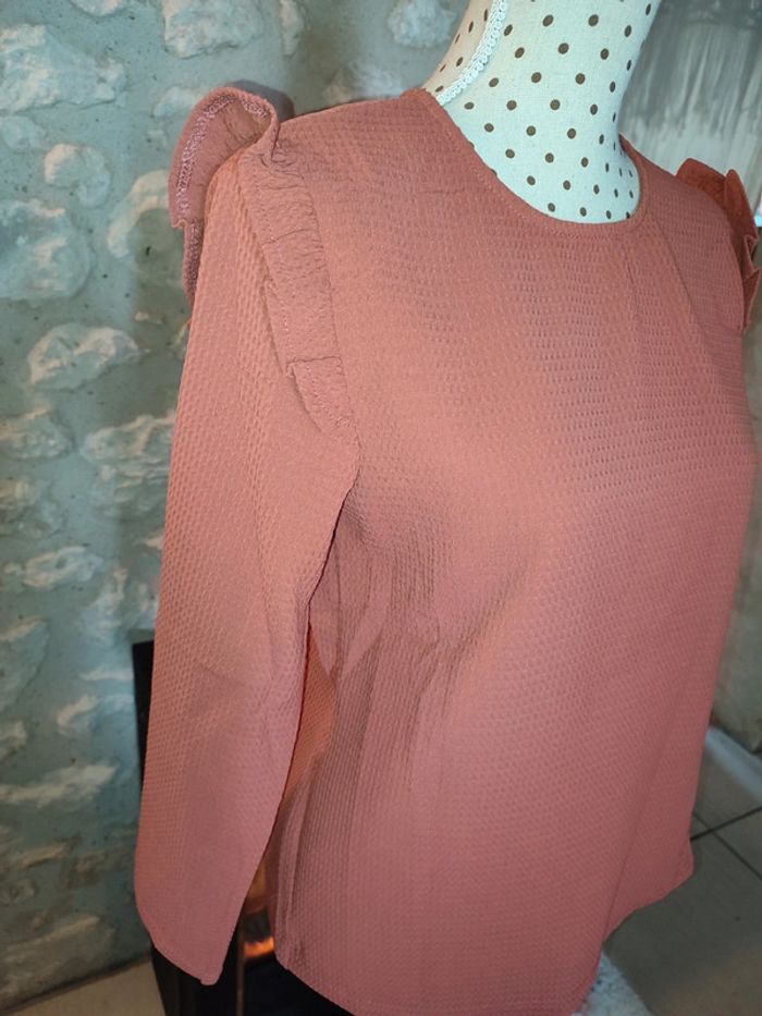 Blouse rouille gaufrée - photo numéro 4