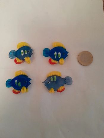 Lot 4 magnifiques poissons vintage