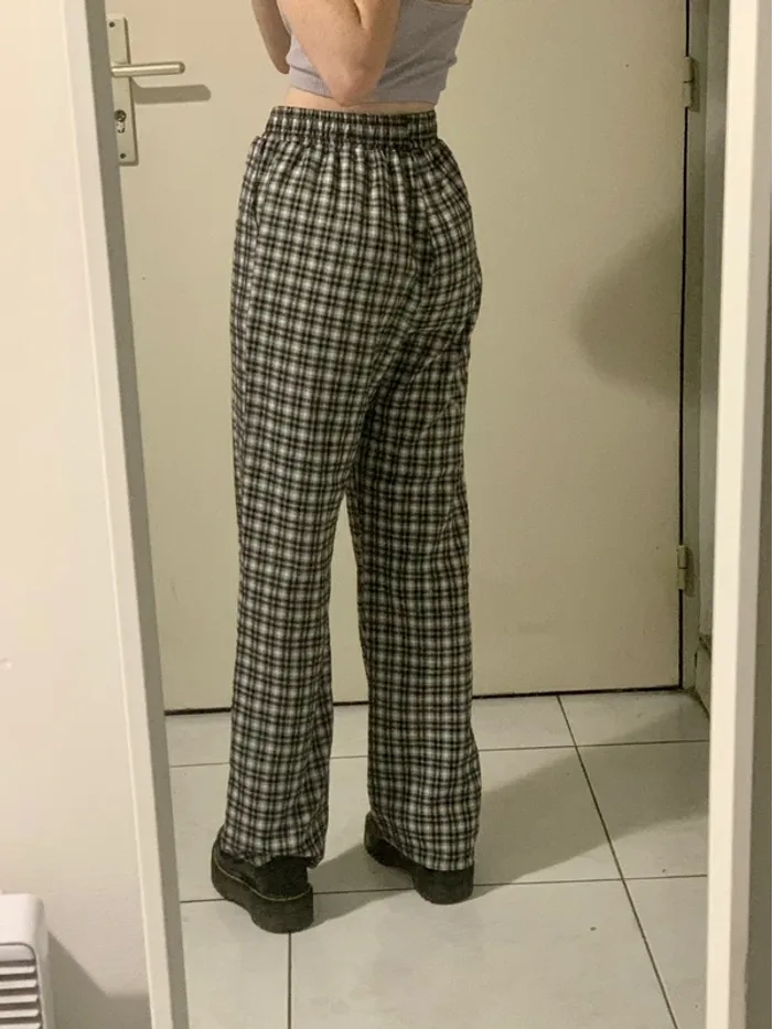 Pantalon large à carreaux - photo numéro 2