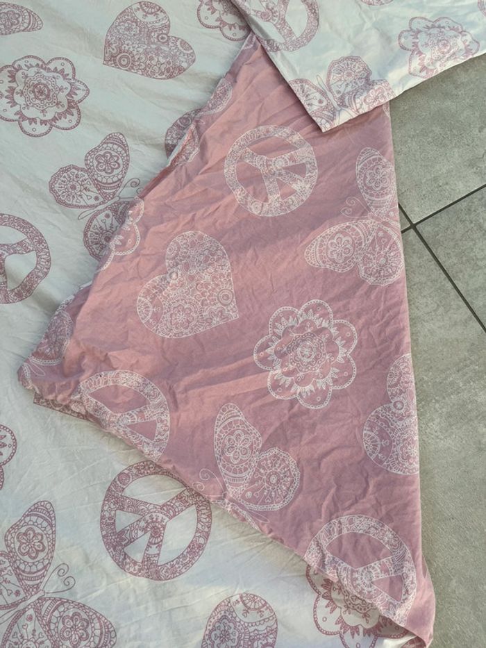 Ensemble parure IKEA Venskaplig rose et blanc - photo numéro 4