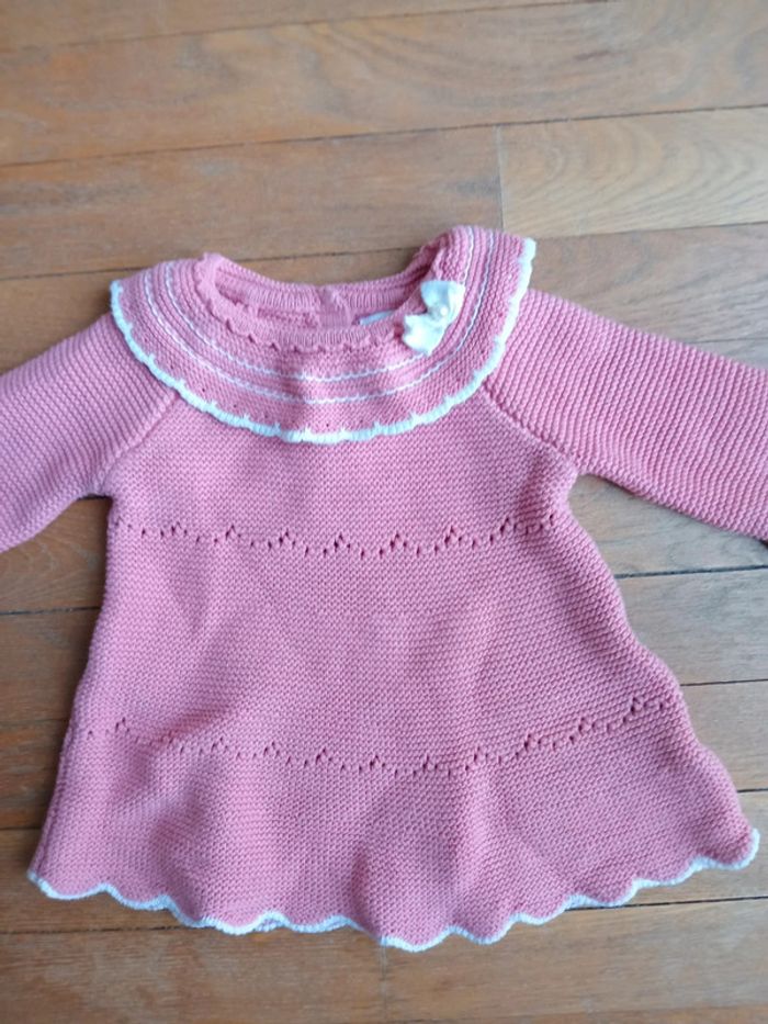 Blouse fille rose Shabby chic 6 mois - photo numéro 2