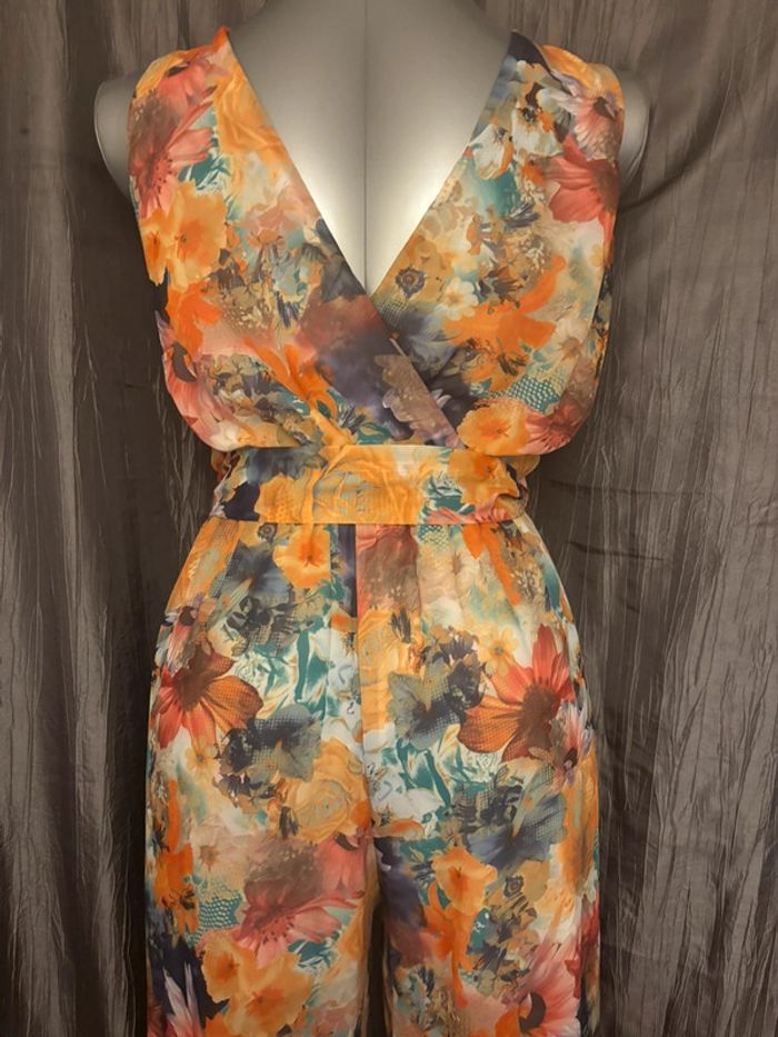 Superbe combinaison d’été bohème chic imprimé floral - photo numéro 4