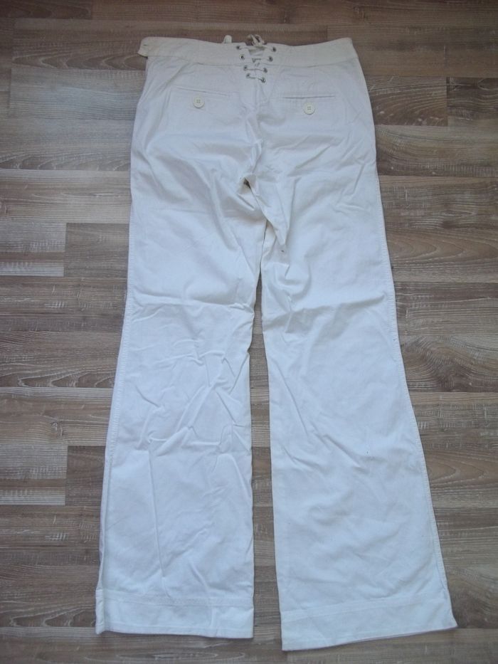 Pantalon pont flare Cache Cache blanc 38 (Pant2) - photo numéro 5