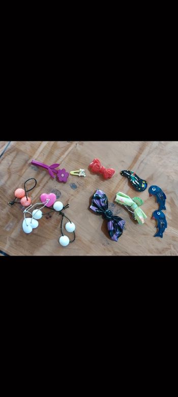 Lot pinces à cheveux fillette
