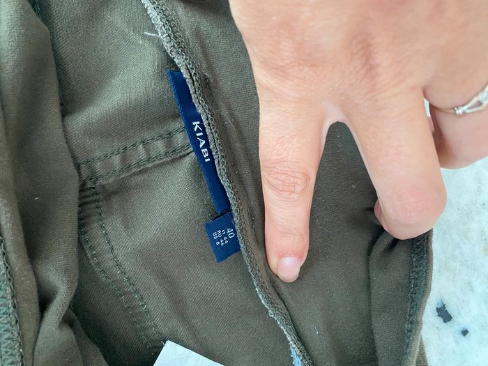 Pantalon de grossesse kaki Kiabi 40 - photo numéro 5