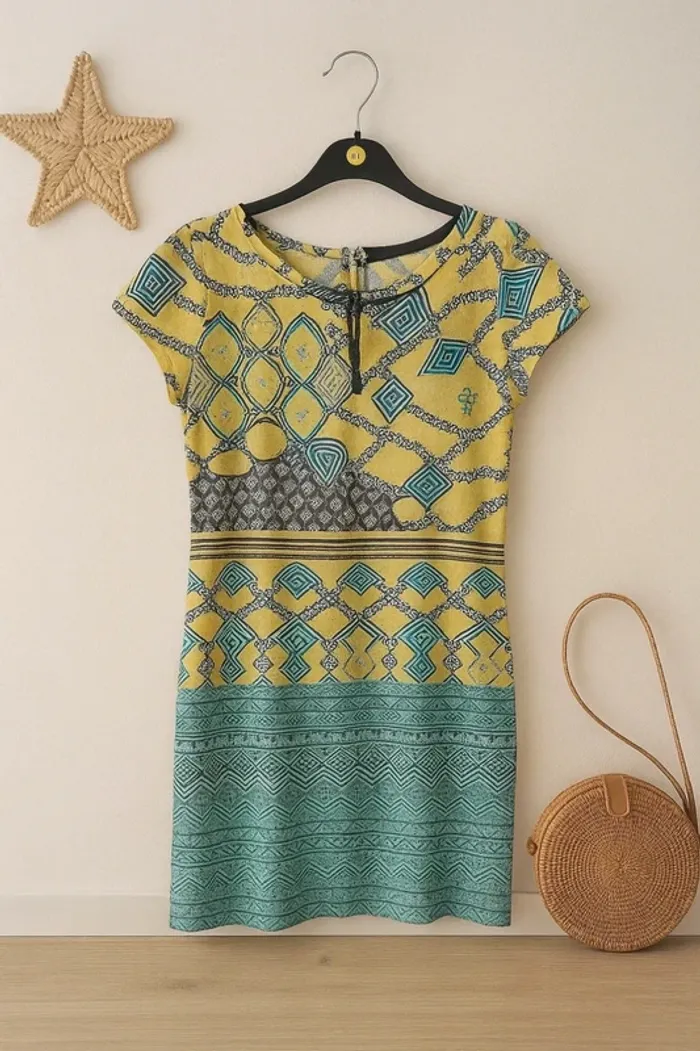 Robe Femme été M 💛 Motifs ethniques – légère et colorée
