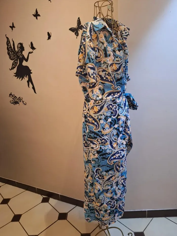 Robe longue cache coeur imprimée - photo numéro 3