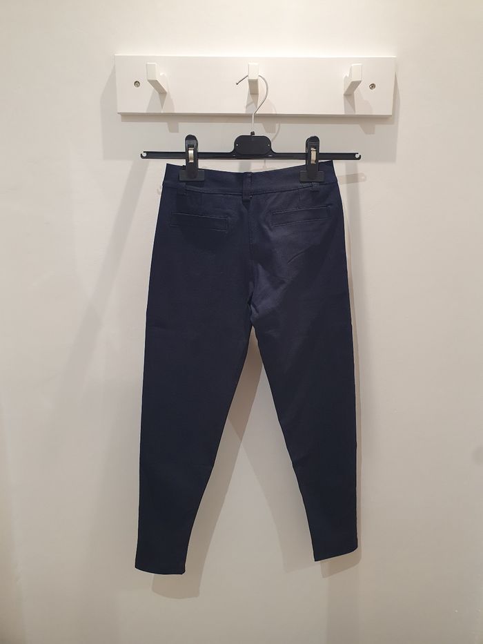 Pantalon Chino matière stretch bleu marine Taille 8 ans - photo numéro 3