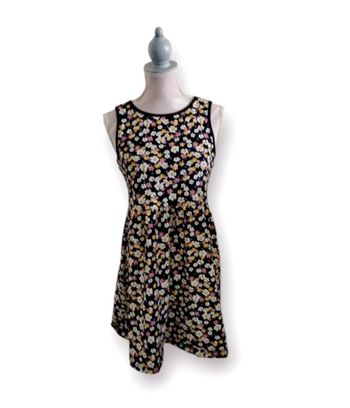 Robe marine fleurie C&A taille 10 ans