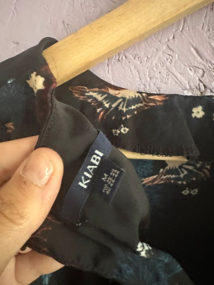 Blouse fluide fleurie et oiseaux Kiabi - Très bon état - Taille M - photo numéro 3