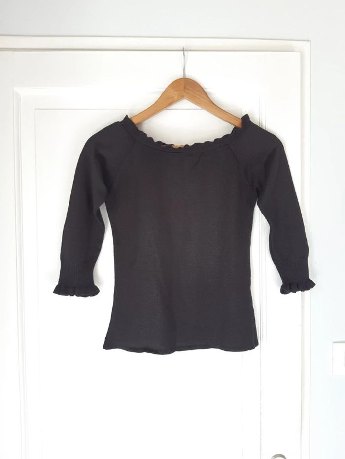 Pull fin manches 3/4