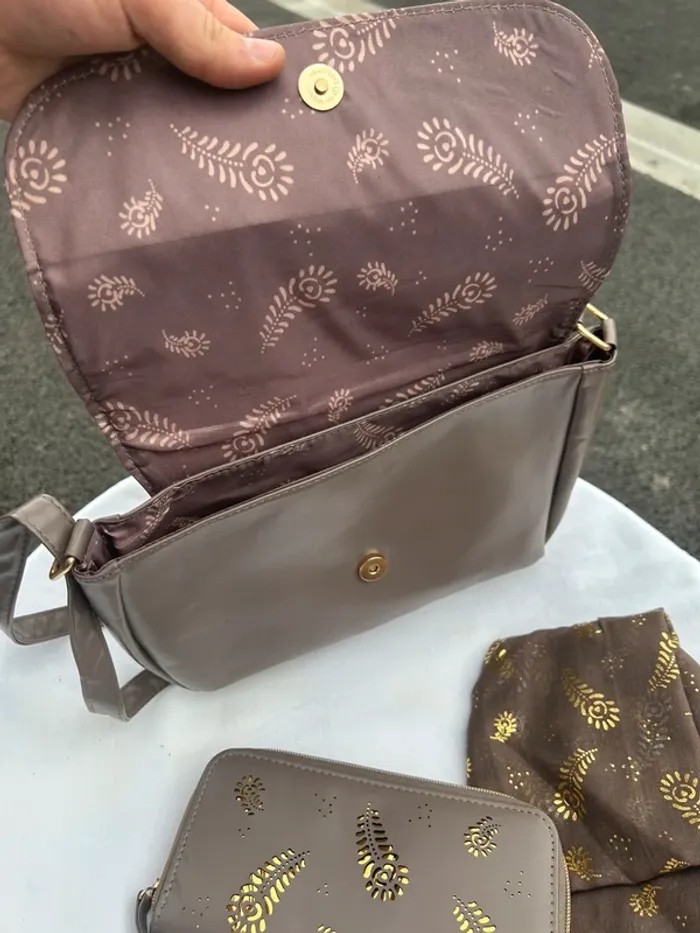 Sac à main + porte-monnaie vintage - photo numéro 6