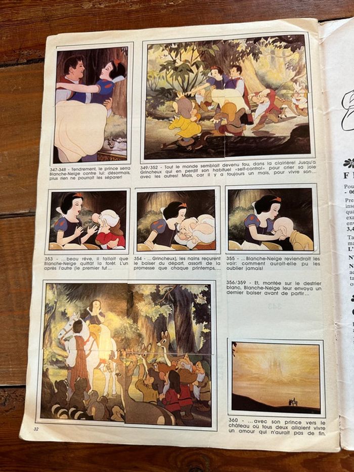 Grand album figurines Panini ancien vintage Disney Blanche Neige et les 7 nains - photo numéro 9