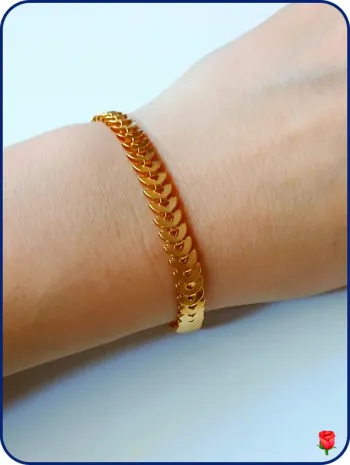 Bracelet maille tendance doré – inspiration Zag