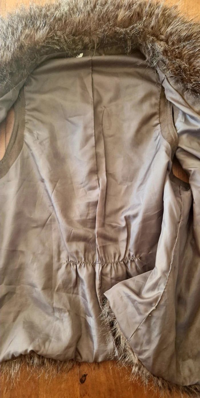 Veste vintage sans manche, fausse fourrure - photo numéro 2