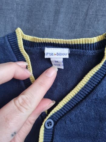 Gilet p'tit bisous 6 mois