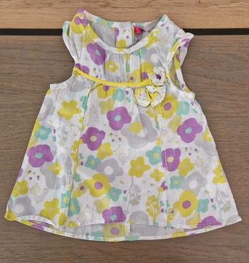 Tunique orchestra à fleurs 6 mois en parfait état