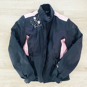 Mac Adam Blouson de moto Vicky Femme Exclusive Biker Noir et Rose motard (Taille 38)