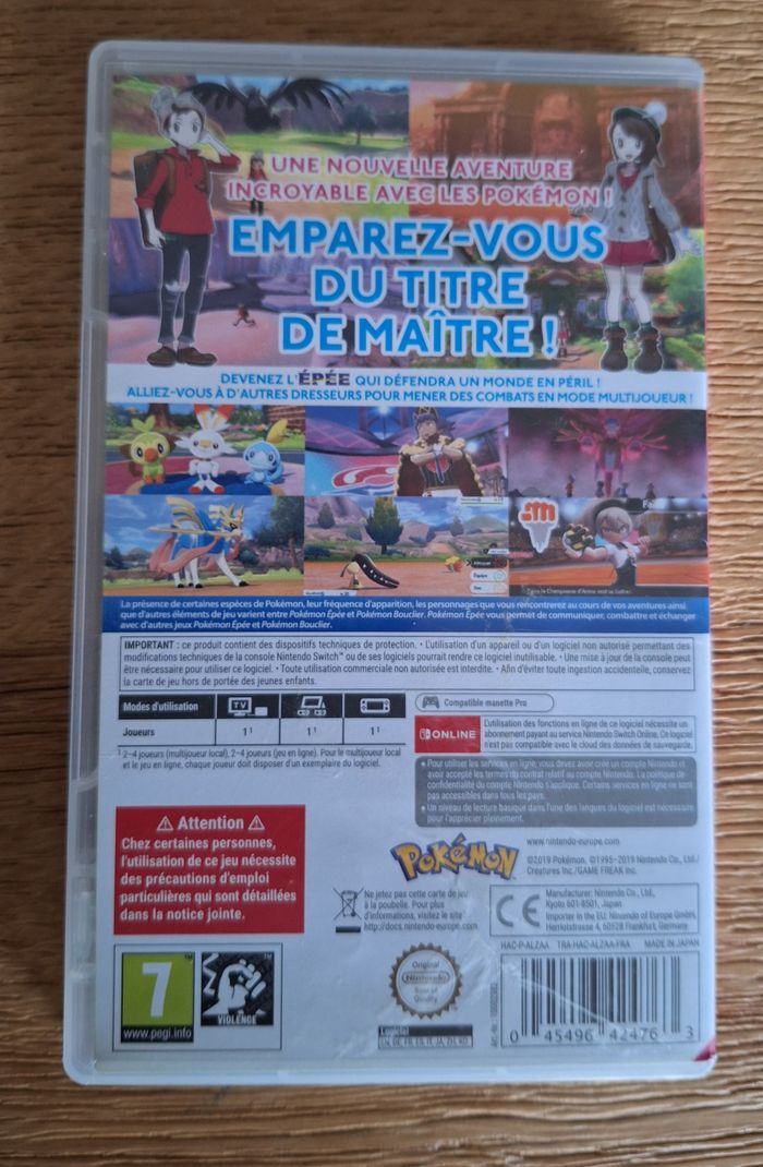 Jeu Switch Pokémon Epée - complet - photo numéro 2