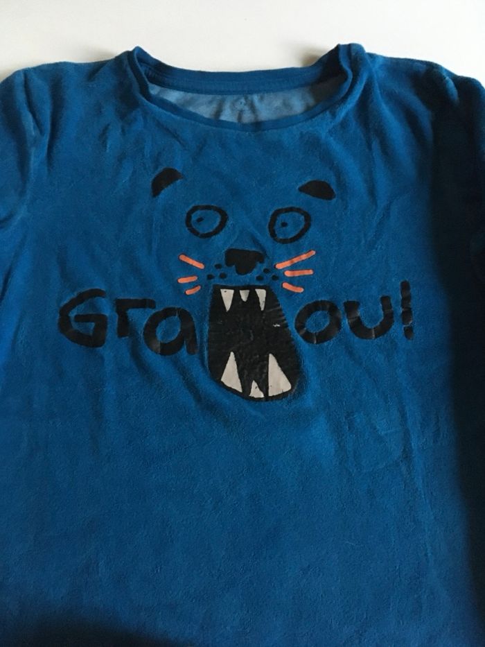 Pyjama Hiver deux pièces SATISFAISANT pour garçon taille 7/8 ans couleur bleu - photo numéro 6