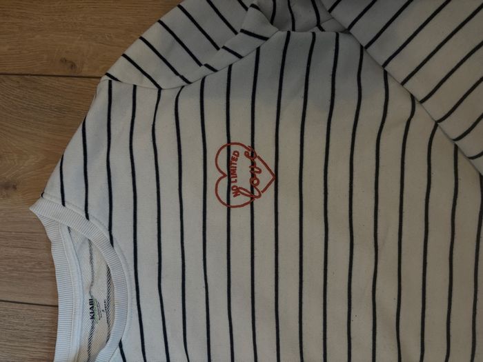 Sweat rayé et cœur brodé d’allaitement - photo numéro 2