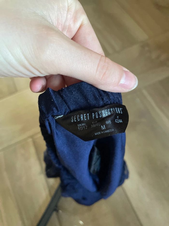 Short de pyjama bleu marine - photo numéro 3