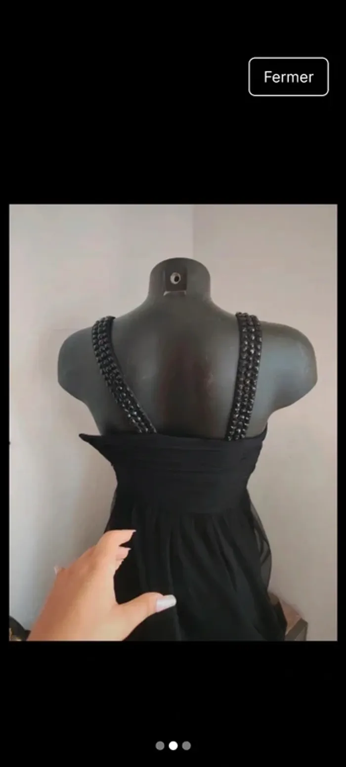 Robe ceintré noir taille s marque derhy - photo numéro 2