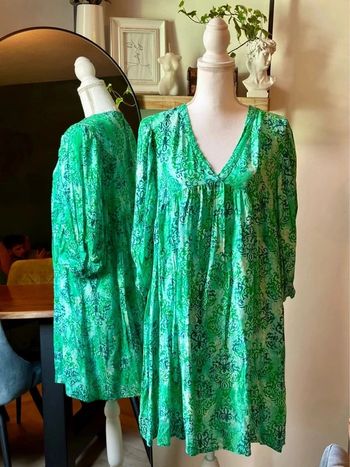 Robe fluide verte à motifs – Banditas from Marseille, taille 36/38