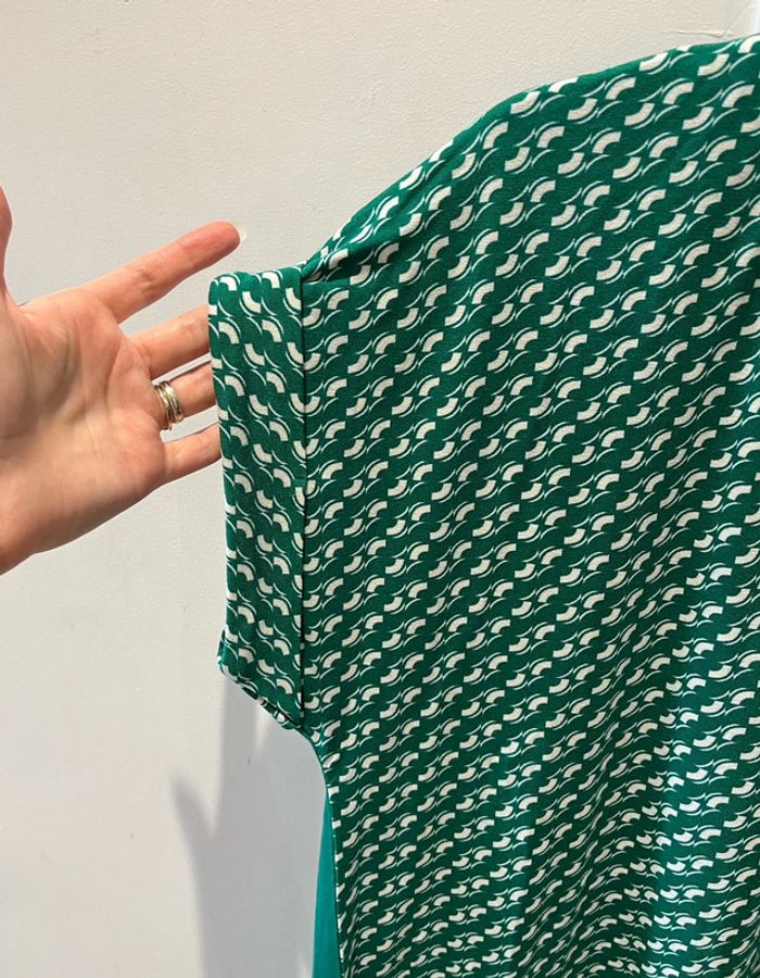 Blouse verte Caroll neuve Taille M - photo numéro 3