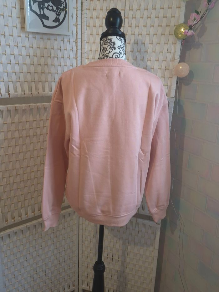 🌸joli sweat "OPTIMISME" rose poudré femme TM / 38 LH - photo numéro 2