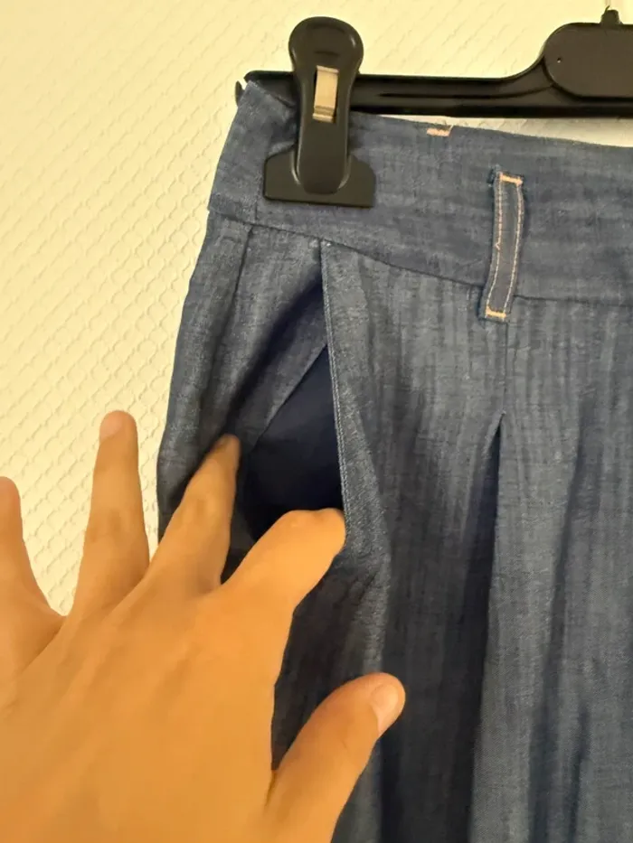 Pantalon droit neuf taille 34 bleu primark - photo numéro 5