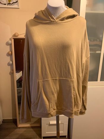 Pull hoodie beige