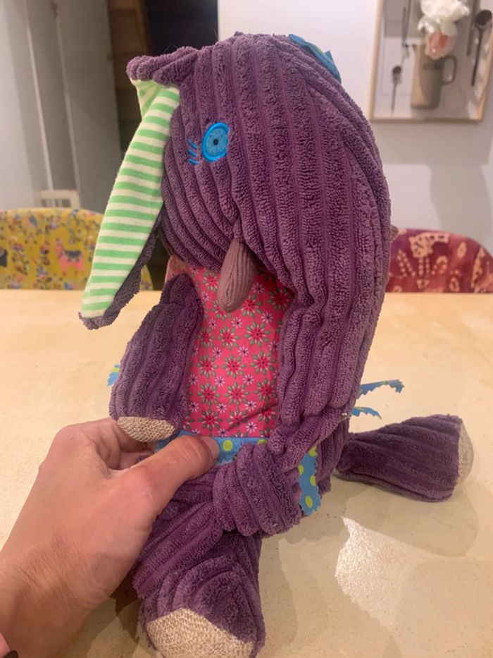 Grande peluche éléphant sandykilos les deglingos - photo numéro 3
