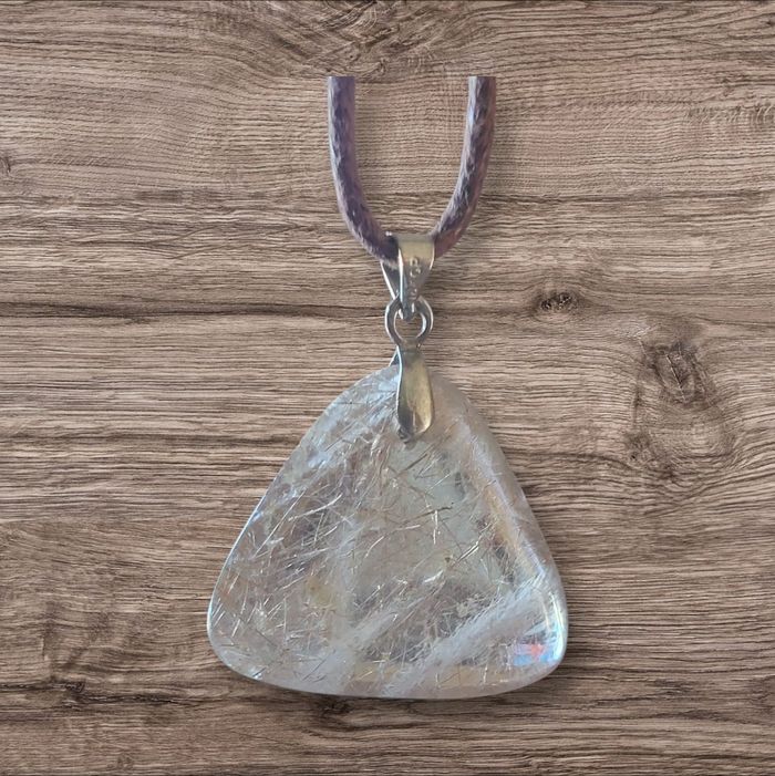 Pendentif Quartz rutile pierre lithotherapie - photo numéro 2