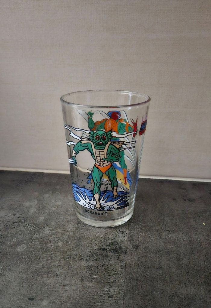 Verre motu les maîtres de l'univers HE MAN année 80 vintage