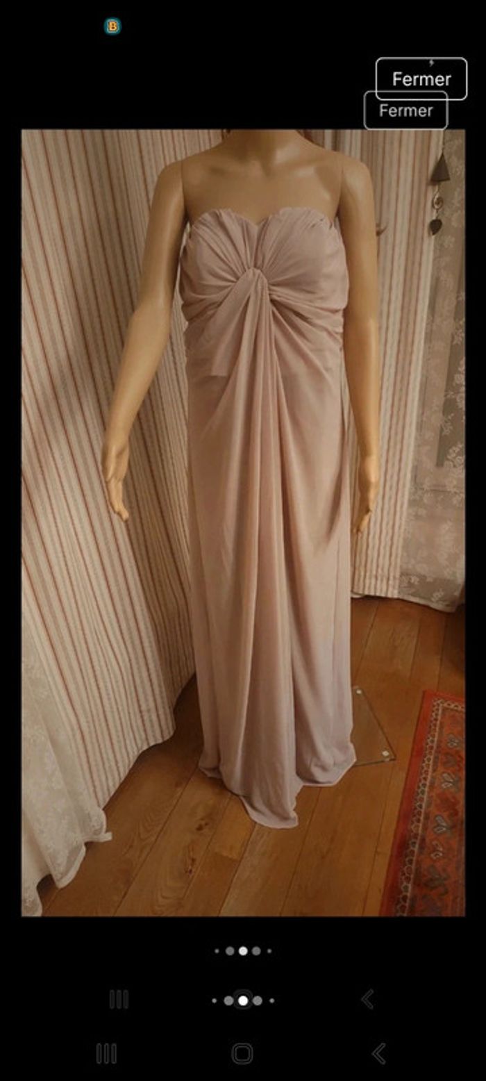 Magnifique Robe de soirée rose H&M eur48 neuve - photo numéro 6