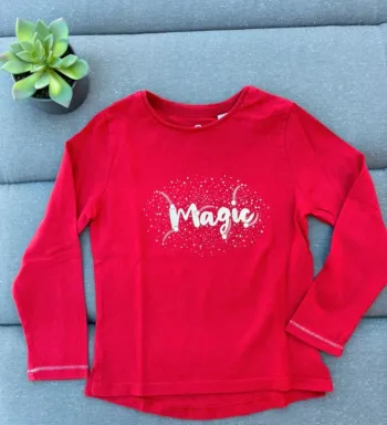 TEE shirt manches longues rouge