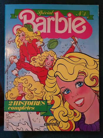 Livre ancien Barbie Spécial numéro 3, histoires complètes l'étoile ski Euredif 1984