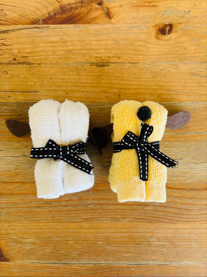 Lot de 2 serviettes décoratives chiens - photo numéro 3