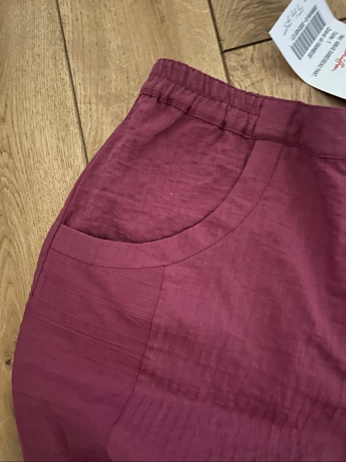 Pantalon 3/4 jambes larges - framboise - T.36 - Griffon - photo numéro 5