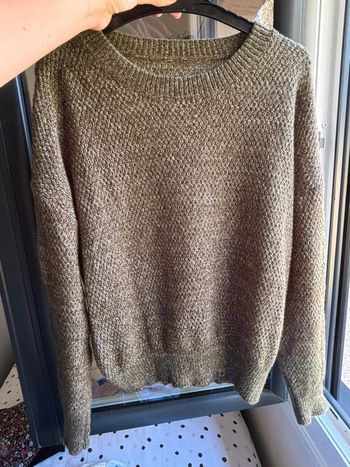 Pull en maille kaki