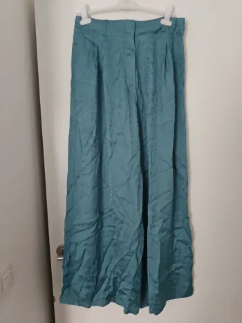 Pantalon Harya Make My Lemonade jacquard bleu ciel, taille XXL (44), NEUF