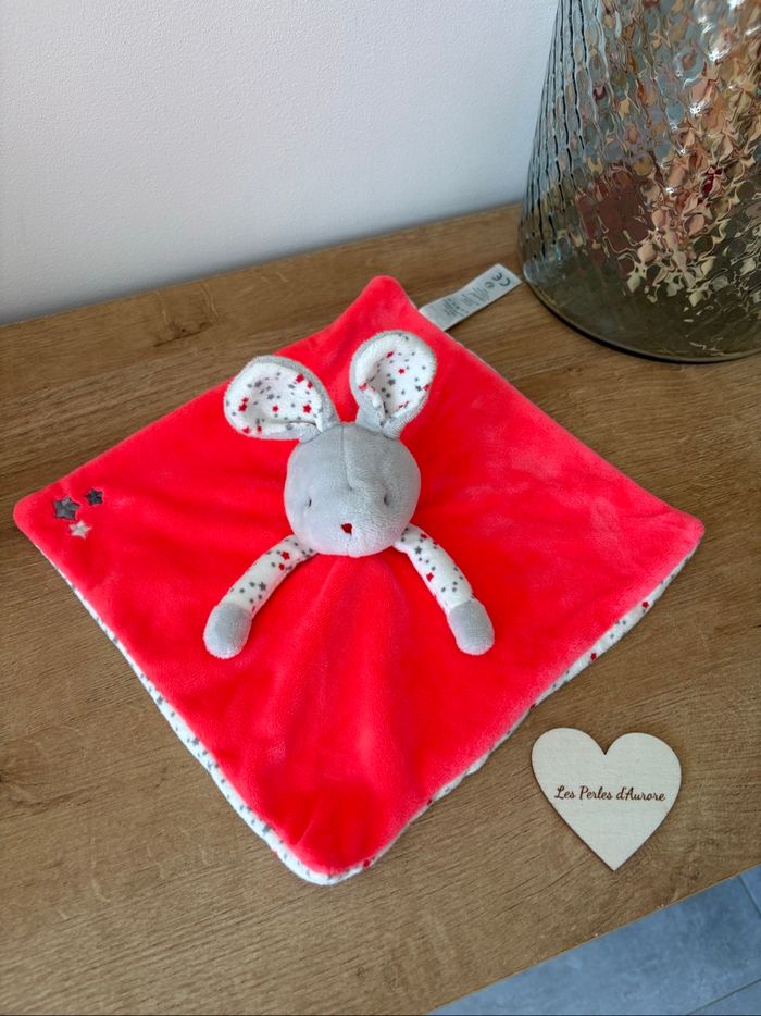 Doudou souris rosé pois étoilés très bon état