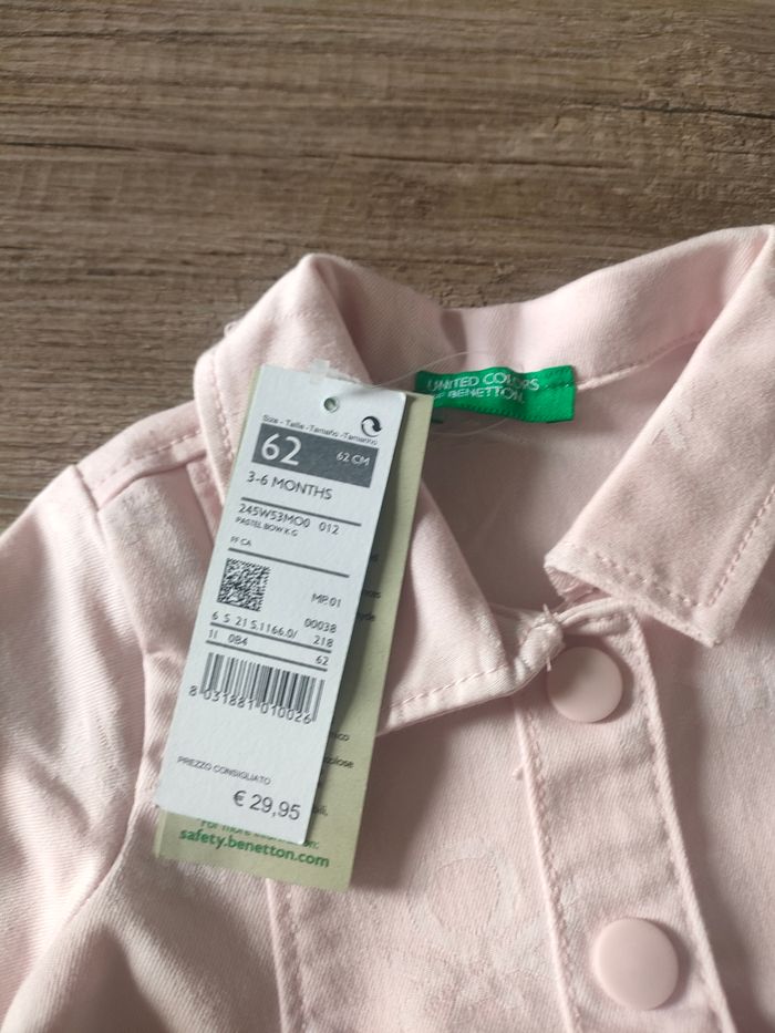 Veste jean rose bébé - photo numéro 2