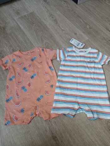 Lot de 2 barboteuses bébé garçon 9 mois