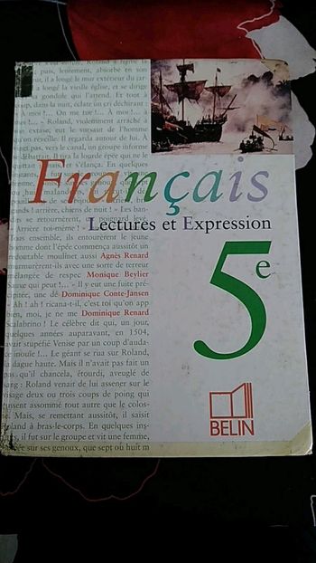 Manuel de français lectures et expression 5e
