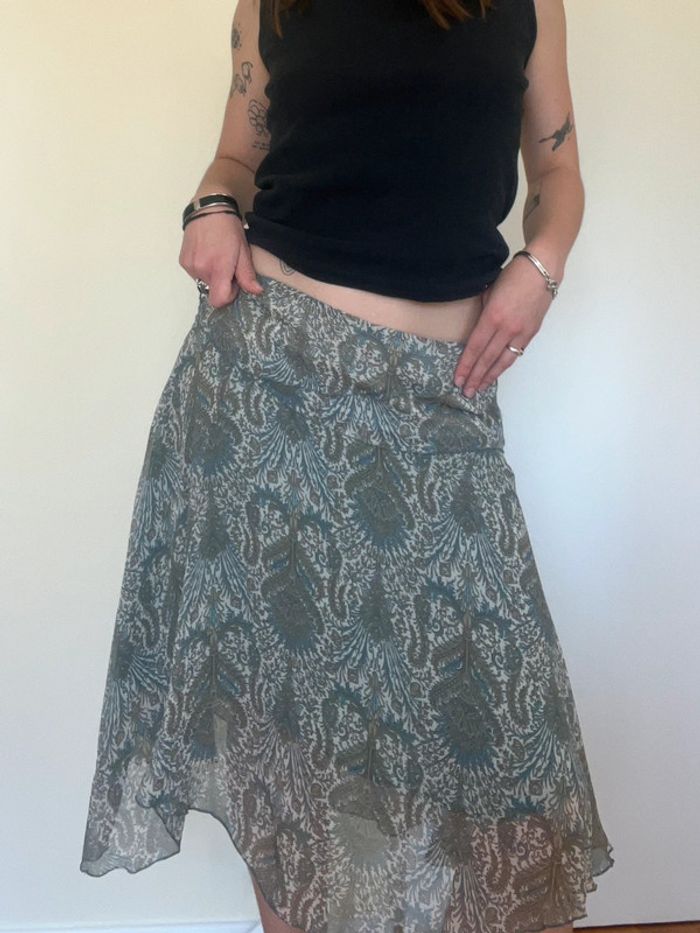 Jupe legere imprimé baroque y2k - cute print skirt bohemian vibe - photo numéro 2