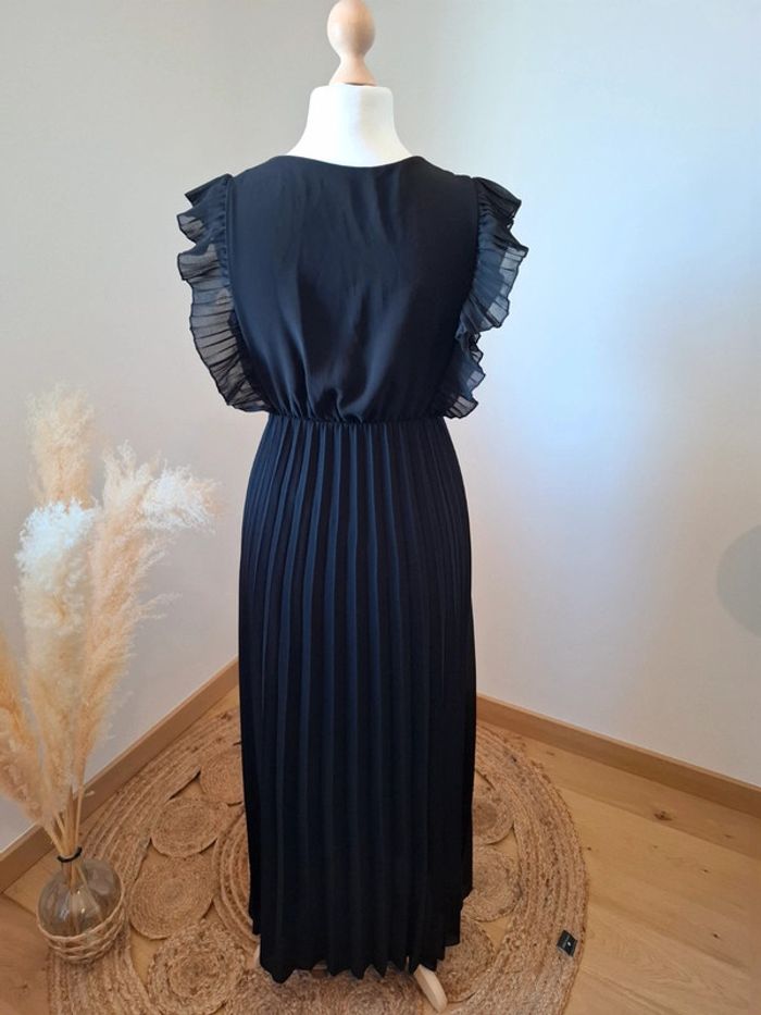 Robe longue noire cache-coeur plissée taille S/M 36/38 - photo numéro 8
